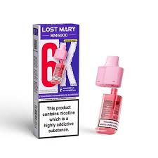 Lost Mary BM6000 Replacement Prefilled POD - Strawberry Raspberry Blackberry - 20mg/mL